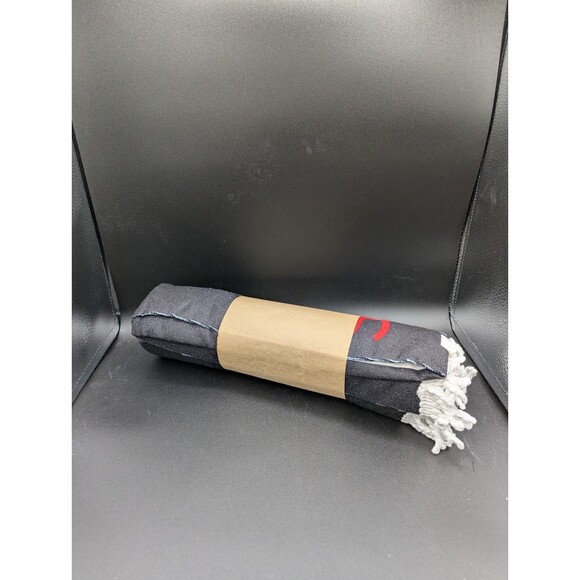 Swatch Swiss Made Black Round Towel With Fringe Swag Gift New - Picture 4 of 6